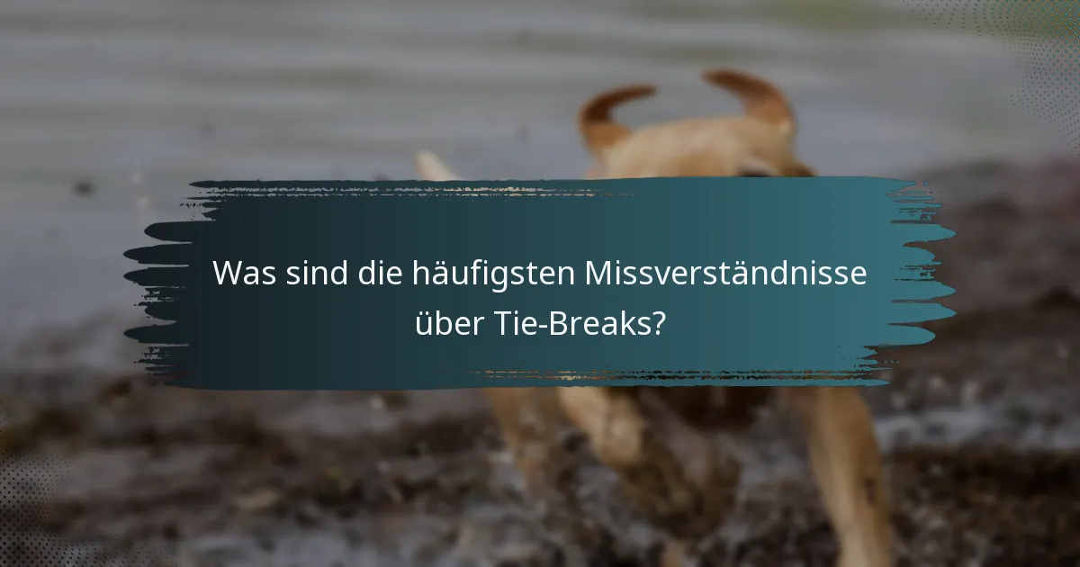 Was sind die häufigsten Missverständnisse über Tie-Breaks?