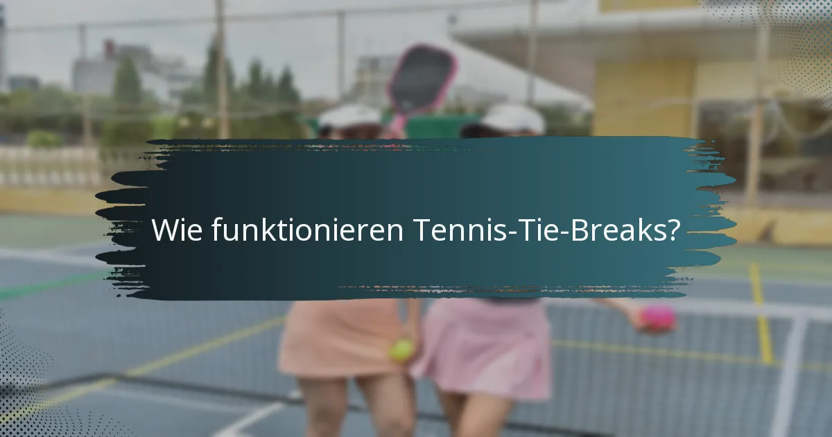 Wie funktionieren Tennis-Tie-Breaks?