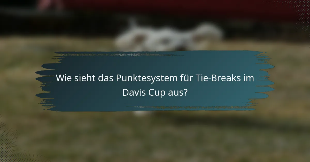 Wie sieht das Punktesystem für Tie-Breaks im Davis Cup aus?